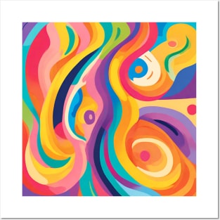 Abstract colorful swirls Posters and Art